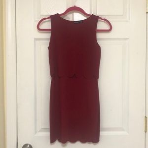 Maroon tight fitting BooHoo dress
